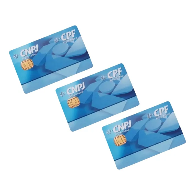Kit 3 Cartão Smart Card Digital A3pf Ou A3pj Token