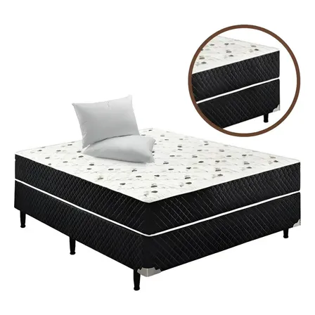 Cama Box Casal Ortopédica para Coluna Firme com Densidade 28 e Antiacáros