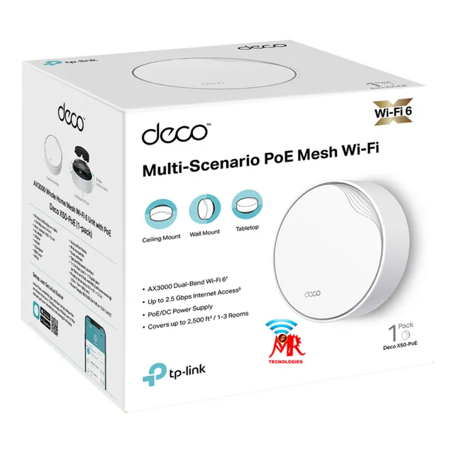 Access Point Mesh Tp-link Deco X50 Poe 1-pack 1 Color Blanco