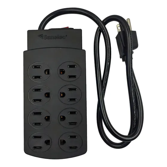 Multicontacto 8 Entradas Negro 270j Proteccion Sobrecargas Color 52049
