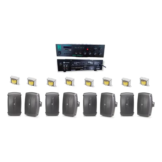 Amplificador Harden Mas 8 Bafles Yamaha 5''