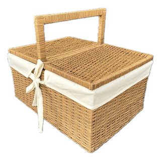 Canasta Picnic Cesta De Campo Hecha A Mano En Mimbre Mediana Canasta Picnic Cesta De Campo Hecha A Mano En Mimbre Mediana