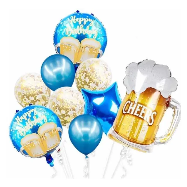 Globo Redondo Cerveza Feliz Cumpleaños