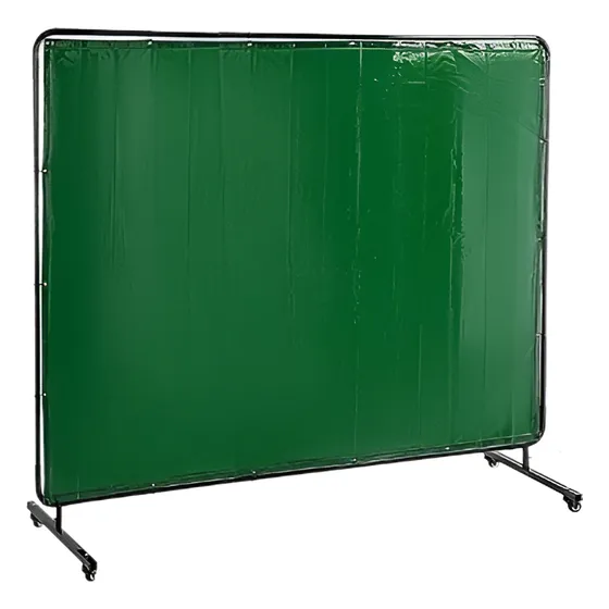 Cortina Para Soldadura Verde Con Marco