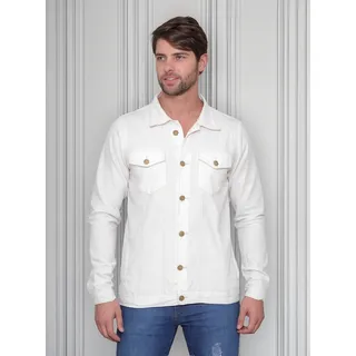 Jaqueta Jeans Masculina Casual Premium Off-white Jaqueta Jeans Masculina Casual Premium Off-white