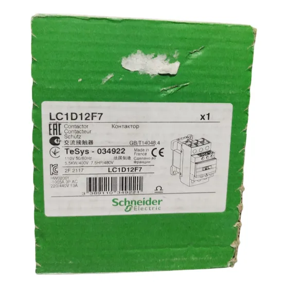 Contactor Schneider Lc1d12f7 De 12a Con Bobina 110vca