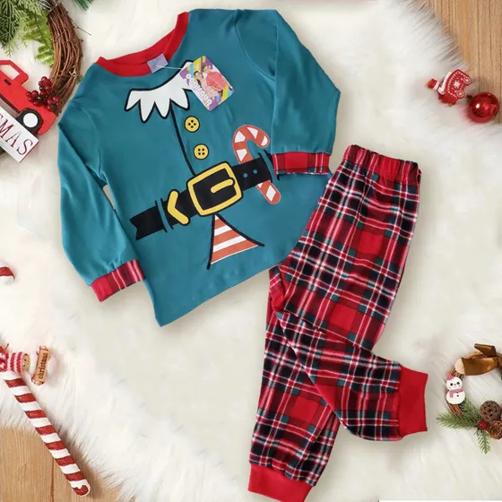 Pijama De Navidad Unisex Estilo Elfo Babsiboo Ref. 6432