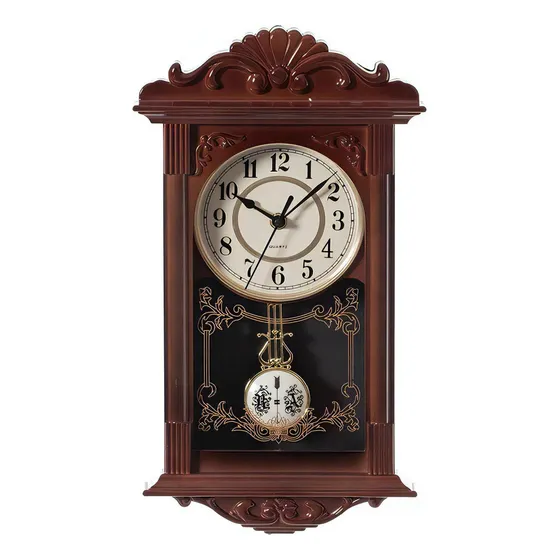 Relógio Malaq Relógios Pendulo De Parede Decorativo Antigo Retrô MALAQ RELÓGIOS Pendulo marrom-escuro