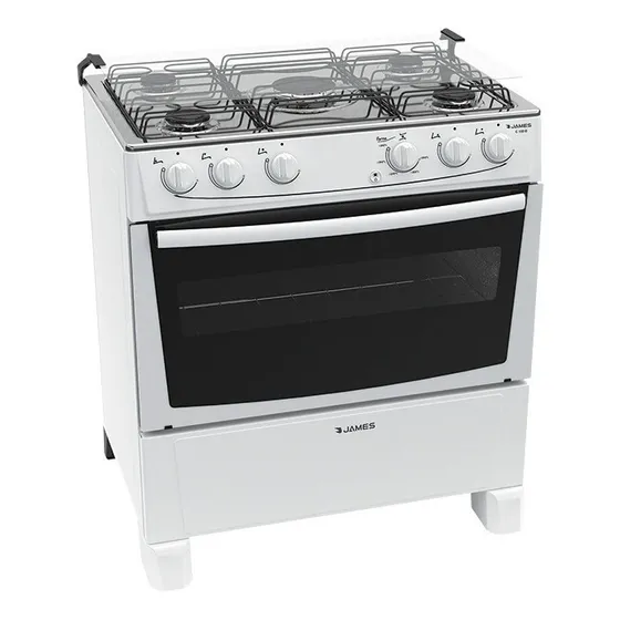 Cocina James C 150 B 5 Hornallas Encendido Eléctrico Color Blanco