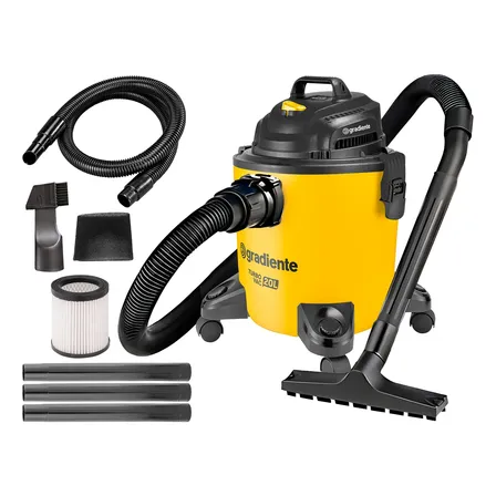 Aspirador De Pó Portátil Turbo Vac Para Veículos 20 Litros Amarelo
