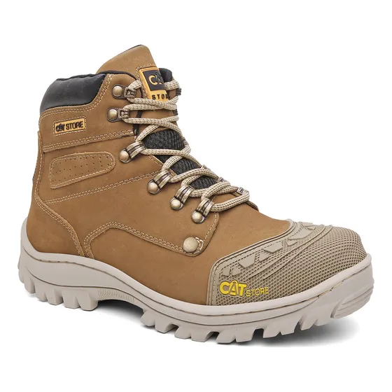 Bota Cat Store Masculina Coturno Conforto Couro Macio Nl321