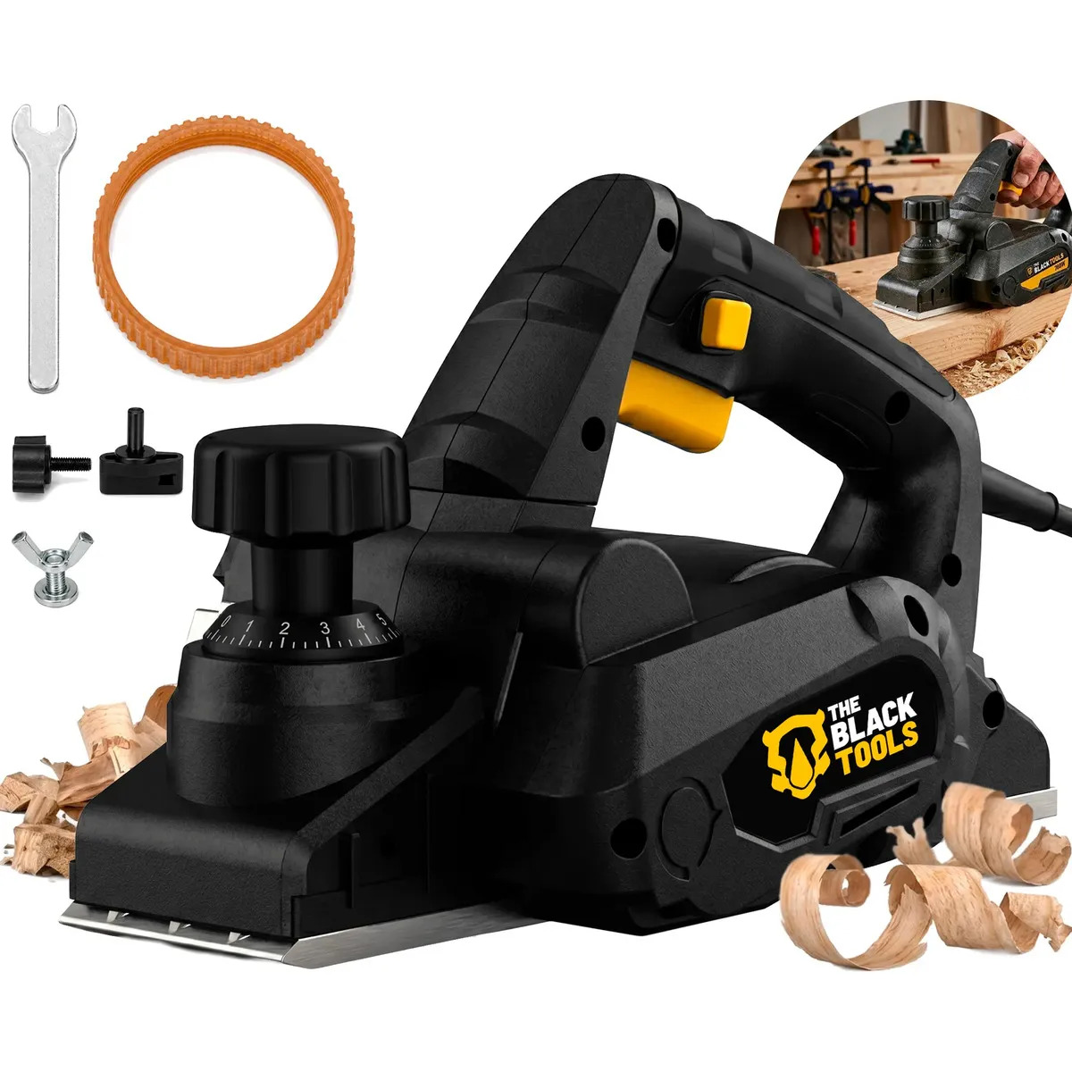 Plaina Elétrica Manual Para Madeira Bfp780 The Black Tools 780w 16500rpm