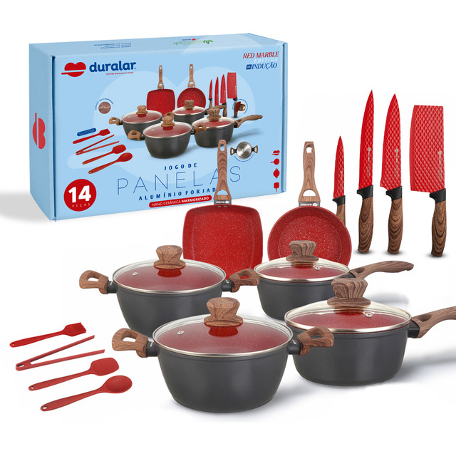 Jogo De Panelas Premium 14 Pçs Revestimento Cerâmico Indução Jogo De Panelas Premium 14 Pçs Revestimento Cerâmico Indução