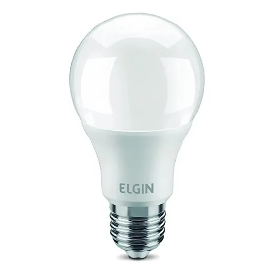 10 Lampada De Led 9w Elgin A60 127/220V E27 Amarela 3000k Luz Branco-quente 127/220V
