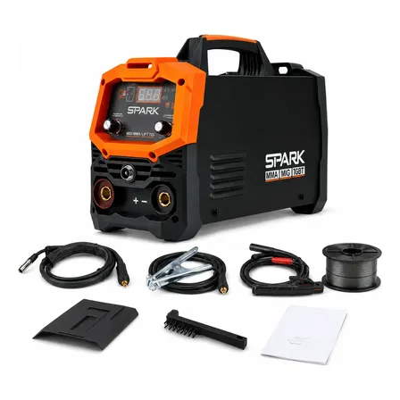 Máquina Solda Mig Tig Arco 250a Sem Gás + Rolo De Arame Flux Laranja 220v