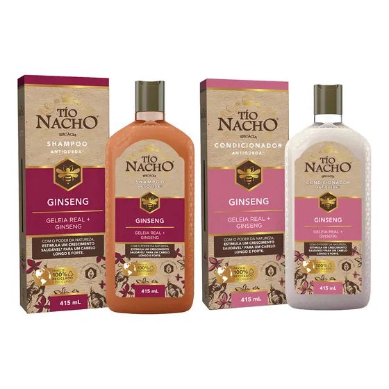 Shampoo + Condicionador Ginseng Tio Nacho 415ml