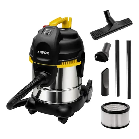 Aspirador De Pó E Água Profissional Industrial Inox 20l 1400 Prateado 220v