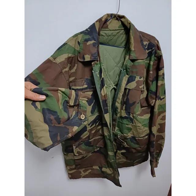 7k Parka Camuflada Militar Con Capucha Y Chaleco Talla M