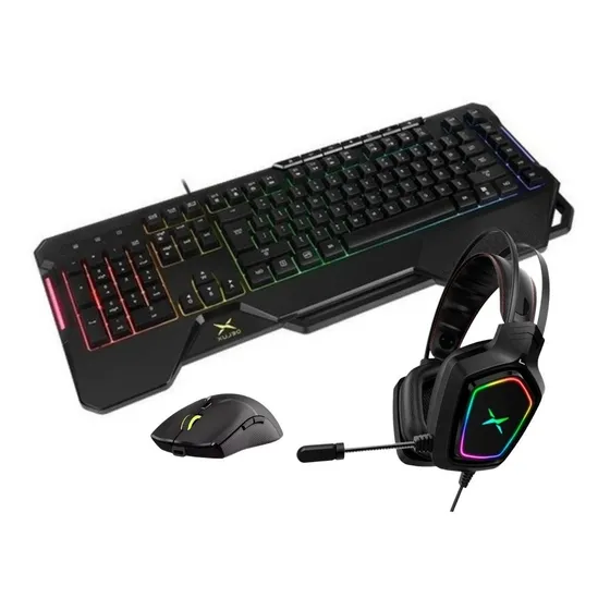 Combo Gamer Delux Teclado + Mouse + Audifonos Stereo