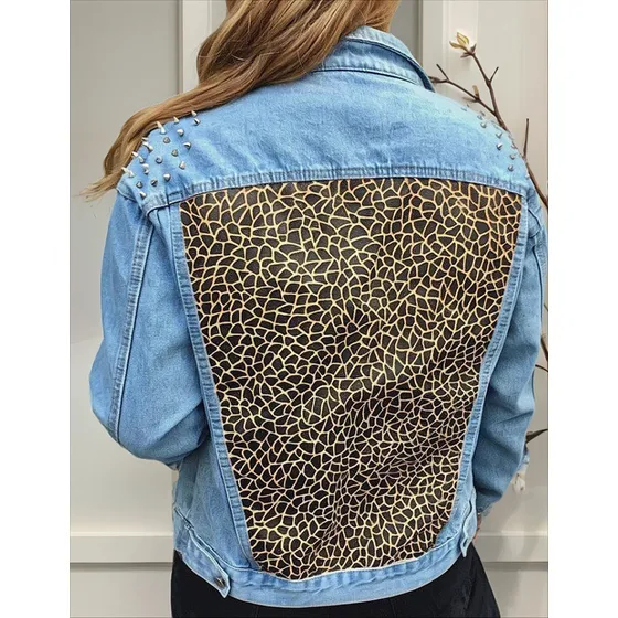 Chaqueta Animal Print Mezclilla - La Borderia Handmade