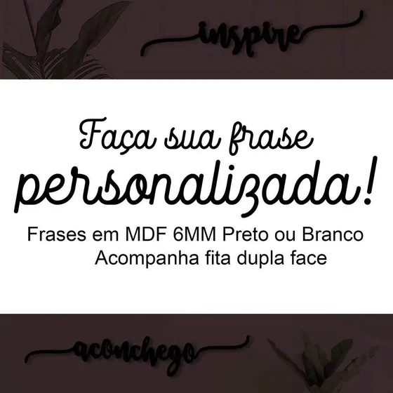Palavras Ou Frases Personalizadas Em Mdf,  Aplique De Parede