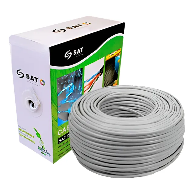 Cable Utp Sat Cat6 Puro Cobre 0.54mm 305m Interior