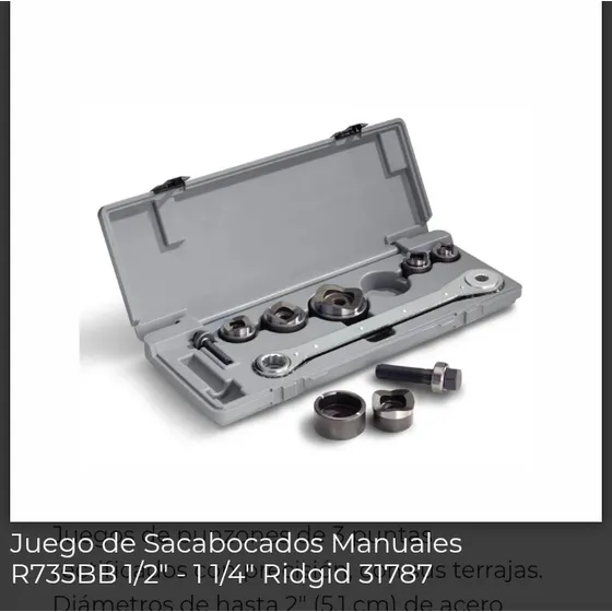 Juego De Saca Bocado Manuales Marca Ridgid Nuevo