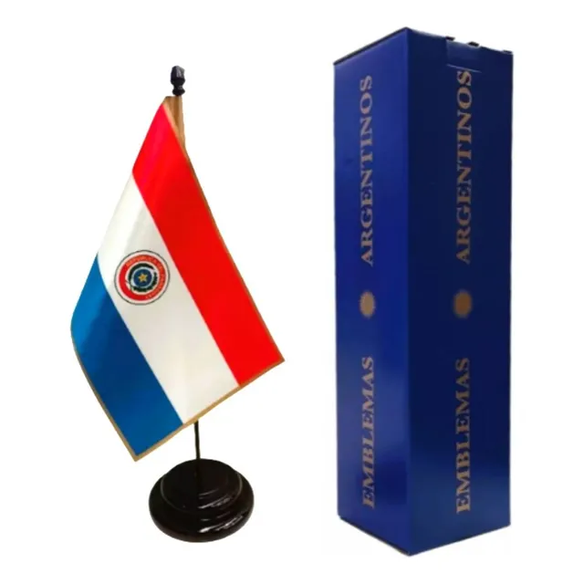 Bandera Paraguay  , Mástil De Escritorio 
