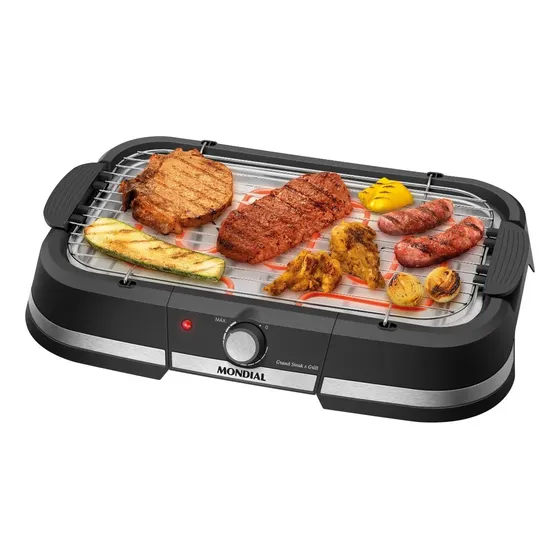 Churrasqueira Elétrica Mondial Preto 2000W CH-08-BI