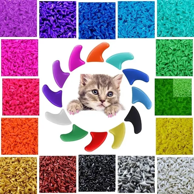 Fundas Protectoras Para Uñas De Gato Gatito Silicona X20 Uni