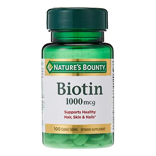 Suplemento De Biotina Nature's Bounty De 1000 Mcg Para El Me