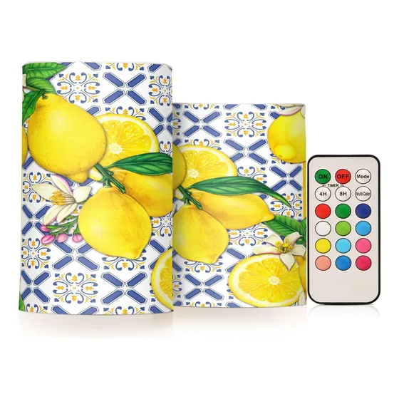 Limon 8 Vela Llama Para Interior Exterior Led Que Cambian