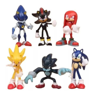 Kit 3- 6 Bonecos Miniaturas Sonic Metal Coleção Tails Shadow Kit 3- 6 Bonecos Miniaturas Sonic Metal Coleção Tails Shadow