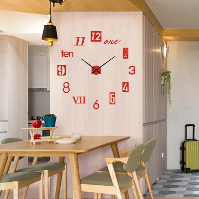 Reloj Pared 3d Cuarzo Moderno Elegante Decoración Hogar Moda