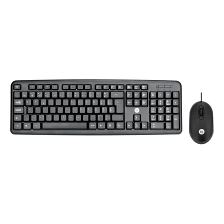 Kit Mouse E Teclado Com Fio Escritorio 1600 Dpi Óptico Qwert