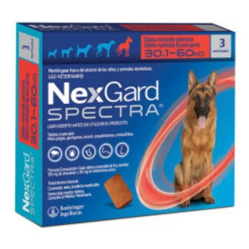 Antipulgas Antigarrapas Nexgard Spectra 30-60 Kg Caja X3