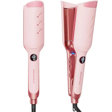 Waflera Automática Wavytalk C5 para Cabello, Ondas Definidas y Voluminosas en Rosa