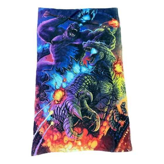 Frazada Cobija Viajera Godzila Vs King Kong Premium Suave