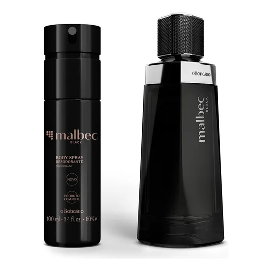 Malbec Black: Colônia 100ml + Body Spray 100ml