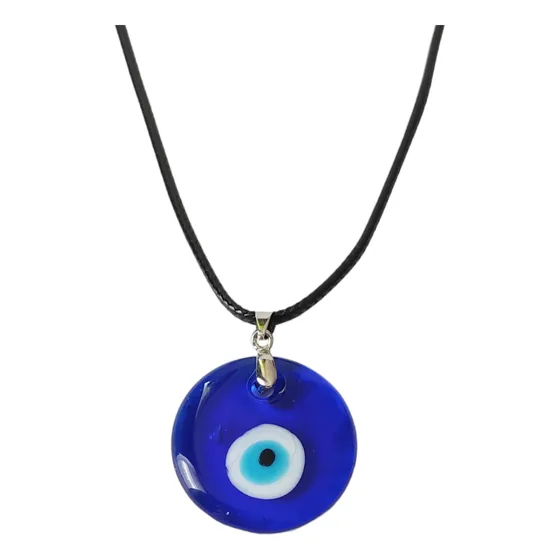 Collar Ojo Turco Pulido 4.5 Cm Con Cordón Genérica