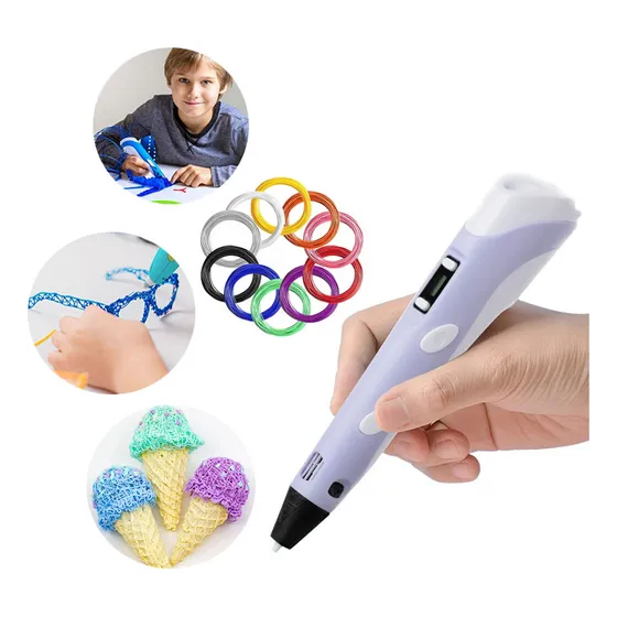 Caneta De Impressão 3d Infantil Com 50m Materiais 10 Cores
