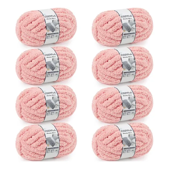 Hilo Grueso Cozyful #10 De Chenilla Para Tejer A Mano, Color