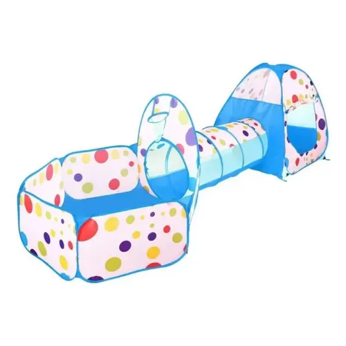 Barraca Cabana Toca Túnel Infantil 3x1 Piscina De Bolinhas