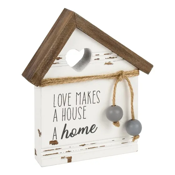 Collins Painting Letrero Rustico Madera Forma Casa Love Make