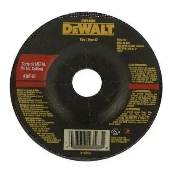 Disco Corte Metal Dewalt 41/2 X 3mm X 7/8
