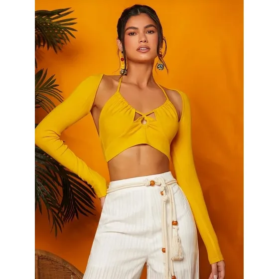 Crop Top 2 Piezas Marca Shein, En Tendencia
