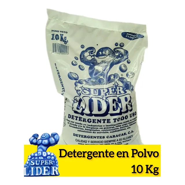 Detergente Jabon Industrial Super Lider Saco De 10 Kilos