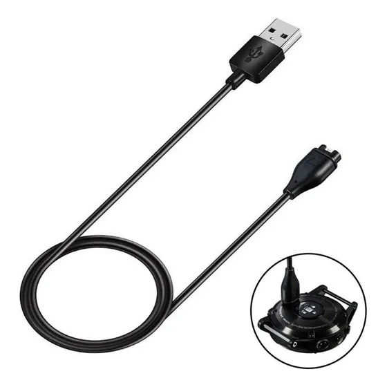 Cable Usb Cargador Generico Marca Miaband Para Reloj Garmin Forerunner 45 / 45s 55 255 935 945 955 Fenix 5 6 7 8 Instinct Vivoactive 3 4 4s Approach S10 S12 S40 S42 S60 S62 Venu 2 2s Sq