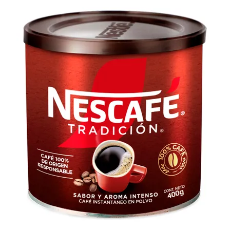 Café Instantáneo Nescafé Tradición Lata 400 G