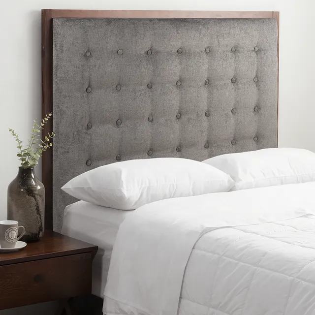 Cabecera Matrimonial Moderna Para Recámara De Pared Color Acabado Nogal